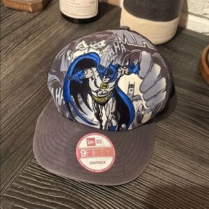 New Era Kids Batman Snapback Hat - Gray and Blue